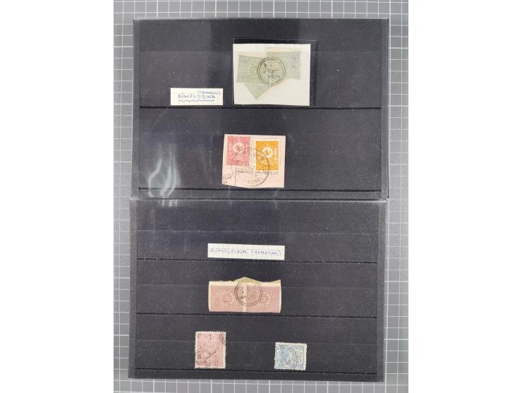 1868/1922(ca.), interesting accumulation of cancellations, often times of the “Lost Territories” of Greece, Bulgaria, Yugosla