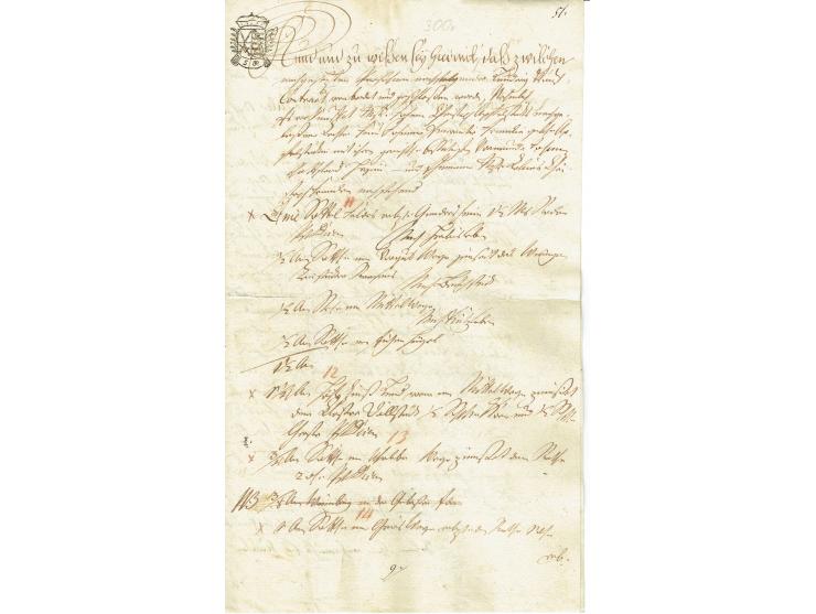 FISKAL-DOKUMENTE: 1682/1872, umfangreiche Forschungssammlung mit fast 290 Stempelpapieren mit vielen Seltenheiten bzw. Unikat