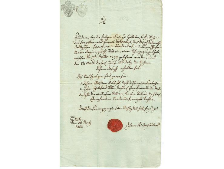 FISKAL-DOKUMENTE: 1682/1872, umfangreiche Forschungssammlung mit fast 290 Stempelpapieren mit vielen Seltenheiten bzw. Unikat