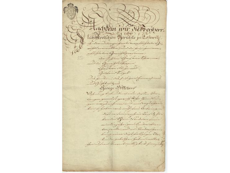 FISKAL-DOKUMENTE: 1682/1872, umfangreiche Forschungssammlung mit fast 290 Stempelpapieren mit vielen Seltenheiten bzw. Unikat