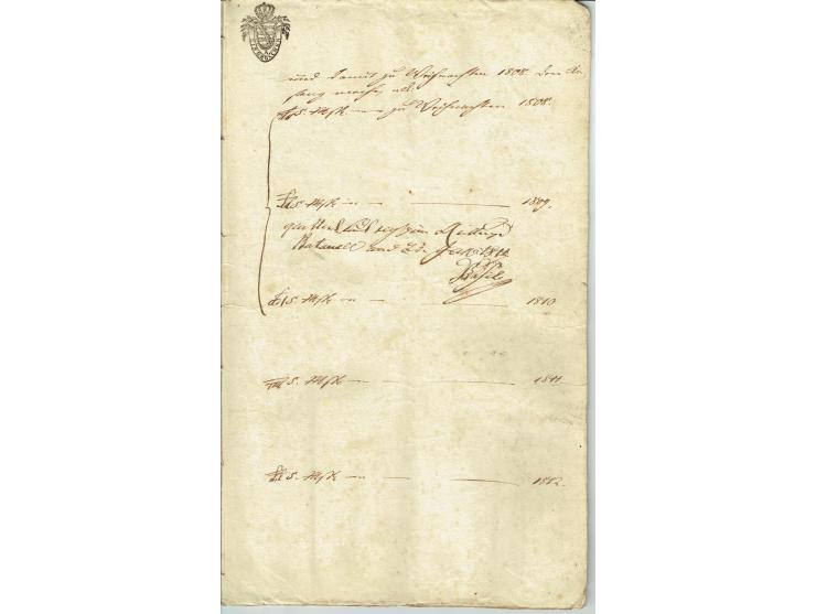 FISKAL-DOKUMENTE: 1682/1872, umfangreiche Forschungssammlung mit fast 290 Stempelpapieren mit vielen Seltenheiten bzw. Unikat