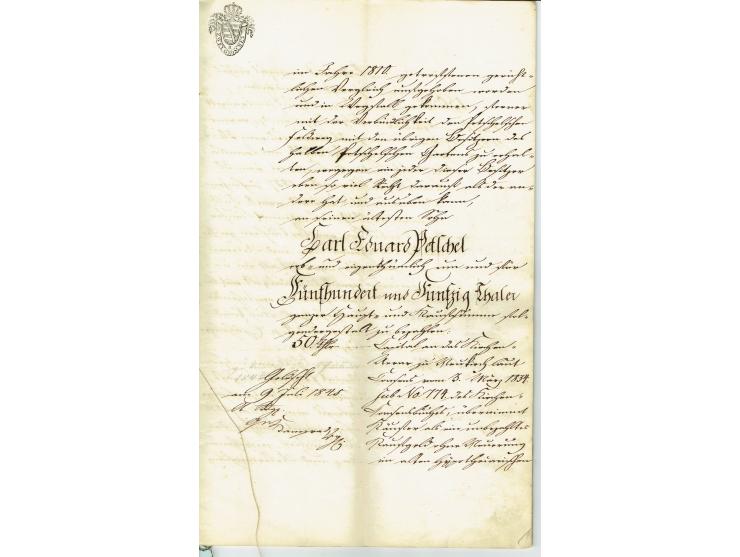 FISKAL-DOKUMENTE: 1682/1872, umfangreiche Forschungssammlung mit fast 290 Stempelpapieren mit vielen Seltenheiten bzw. Unikat