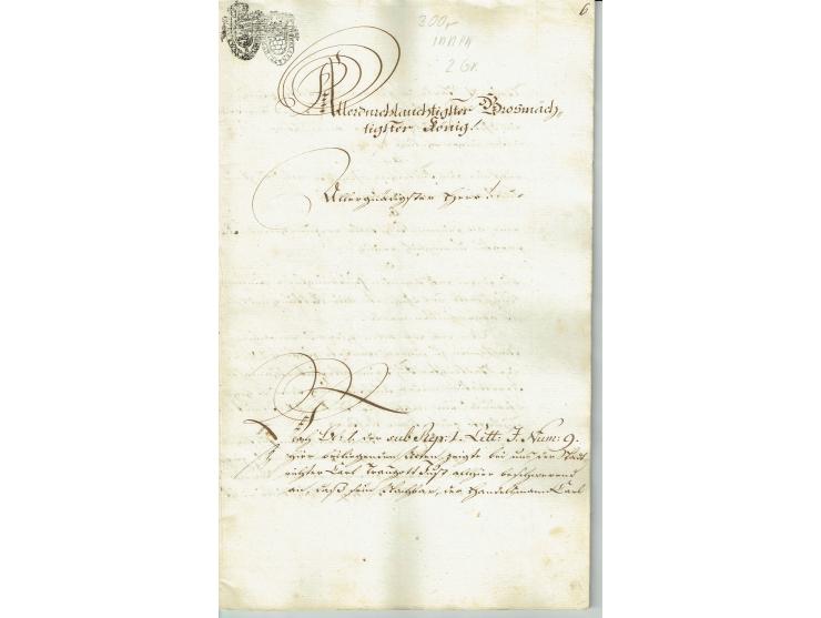 FISKAL-DOKUMENTE: 1682/1872, umfangreiche Forschungssammlung mit fast 290 Stempelpapieren mit vielen Seltenheiten bzw. Unikat