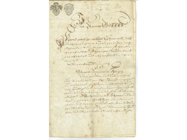 FISKAL-DOKUMENTE: 1682/1872, umfangreiche Forschungssammlung mit fast 290 Stempelpapieren mit vielen Seltenheiten bzw. Unikat