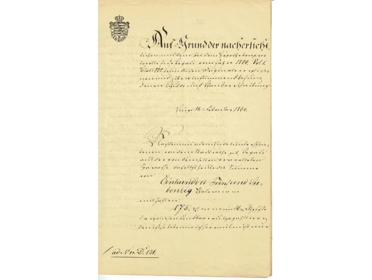 FISKAL-DOKUMENTE: 1682/1872, umfangreiche Forschungssammlung mit fast 290 Stempelpapieren mit vielen Seltenheiten bzw. Unikat