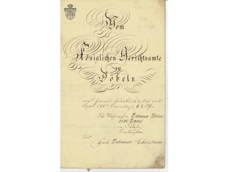 FISKAL-DOKUMENTE: 1682/1872, umfangreiche Forschungssammlung mit fast 290 Stempelpapieren mit vielen Seltenheiten bzw. Unikat