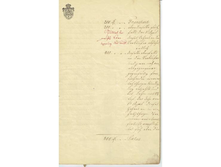 FISKAL-DOKUMENTE: 1682/1872, umfangreiche Forschungssammlung mit fast 290 Stempelpapieren mit vielen Seltenheiten bzw. Unikat