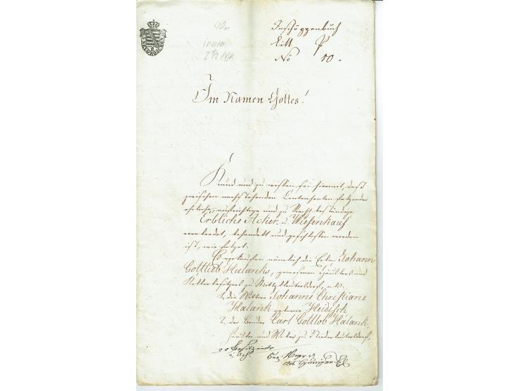 FISKAL-DOKUMENTE: 1682/1872, umfangreiche Forschungssammlung mit fast 290 Stempelpapieren mit vielen Seltenheiten bzw. Unikat