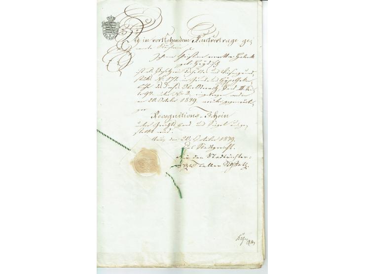 FISKAL-DOKUMENTE: 1682/1872, umfangreiche Forschungssammlung mit fast 290 Stempelpapieren mit vielen Seltenheiten bzw. Unikat