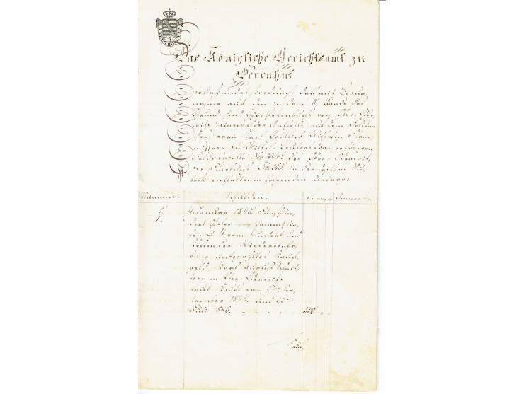 FISKAL-DOKUMENTE: 1682/1872, umfangreiche Forschungssammlung mit fast 290 Stempelpapieren mit vielen Seltenheiten bzw. Unikat