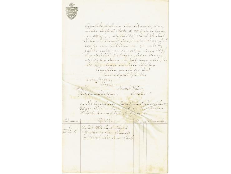 FISKAL-DOKUMENTE: 1682/1872, umfangreiche Forschungssammlung mit fast 290 Stempelpapieren mit vielen Seltenheiten bzw. Unikat