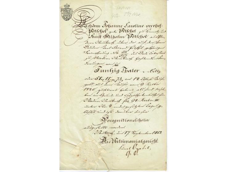 FISKAL-DOKUMENTE: 1682/1872, umfangreiche Forschungssammlung mit fast 290 Stempelpapieren mit vielen Seltenheiten bzw. Unikat