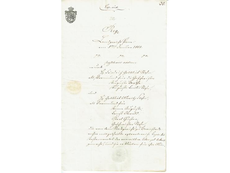 FISKAL-DOKUMENTE: 1682/1872, umfangreiche Forschungssammlung mit fast 290 Stempelpapieren mit vielen Seltenheiten bzw. Unikat