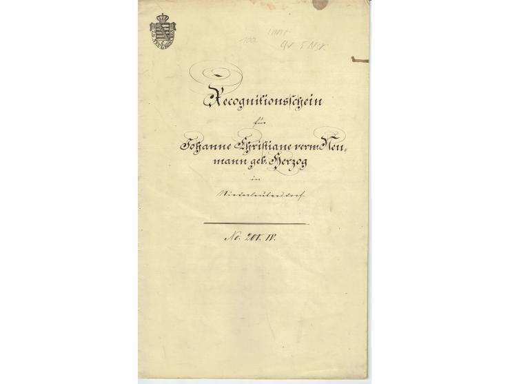 FISKAL-DOKUMENTE: 1682/1872, umfangreiche Forschungssammlung mit fast 290 Stempelpapieren mit vielen Seltenheiten bzw. Unikat