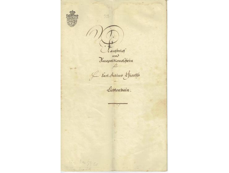 FISKAL-DOKUMENTE: 1682/1872, umfangreiche Forschungssammlung mit fast 290 Stempelpapieren mit vielen Seltenheiten bzw. Unikat