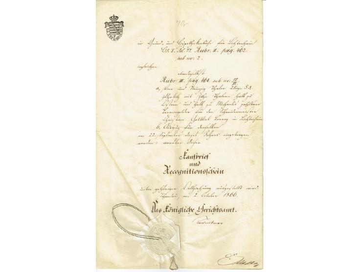 FISKAL-DOKUMENTE: 1682/1872, umfangreiche Forschungssammlung mit fast 290 Stempelpapieren mit vielen Seltenheiten bzw. Unikat