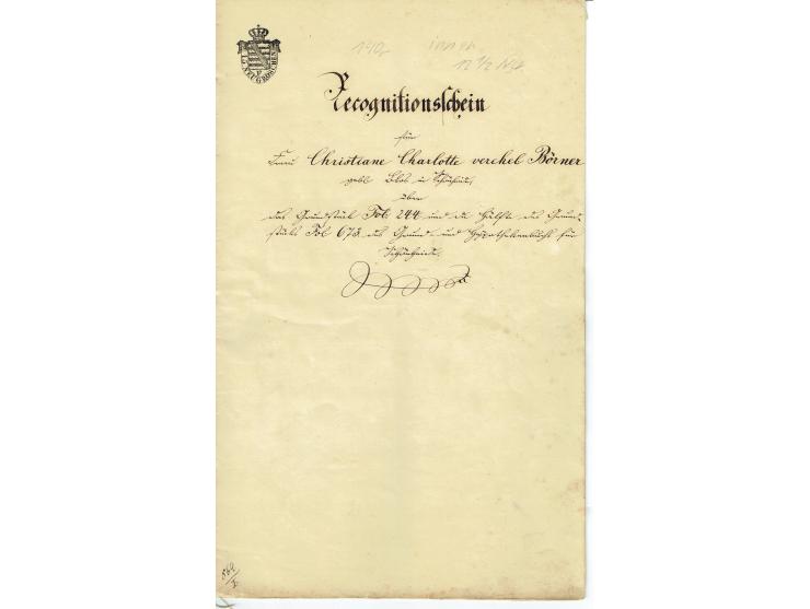 FISKAL-DOKUMENTE: 1682/1872, umfangreiche Forschungssammlung mit fast 290 Stempelpapieren mit vielen Seltenheiten bzw. Unikat