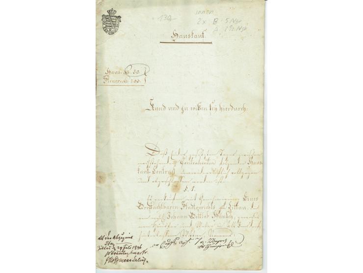 FISKAL-DOKUMENTE: 1682/1872, umfangreiche Forschungssammlung mit fast 290 Stempelpapieren mit vielen Seltenheiten bzw. Unikat