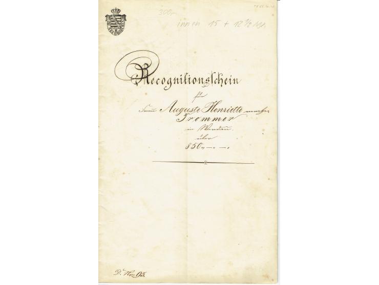 FISKAL-DOKUMENTE: 1682/1872, umfangreiche Forschungssammlung mit fast 290 Stempelpapieren mit vielen Seltenheiten bzw. Unikat
