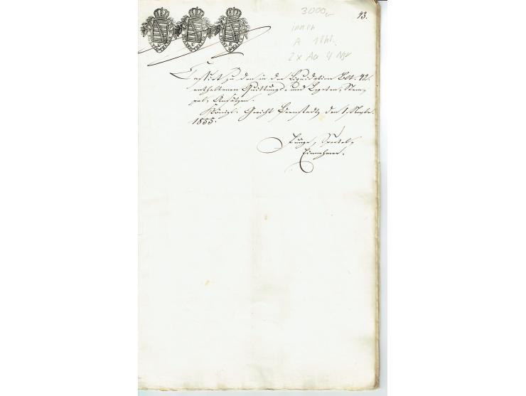 FISKAL-DOKUMENTE: 1682/1872, umfangreiche Forschungssammlung mit fast 290 Stempelpapieren mit vielen Seltenheiten bzw. Unikat