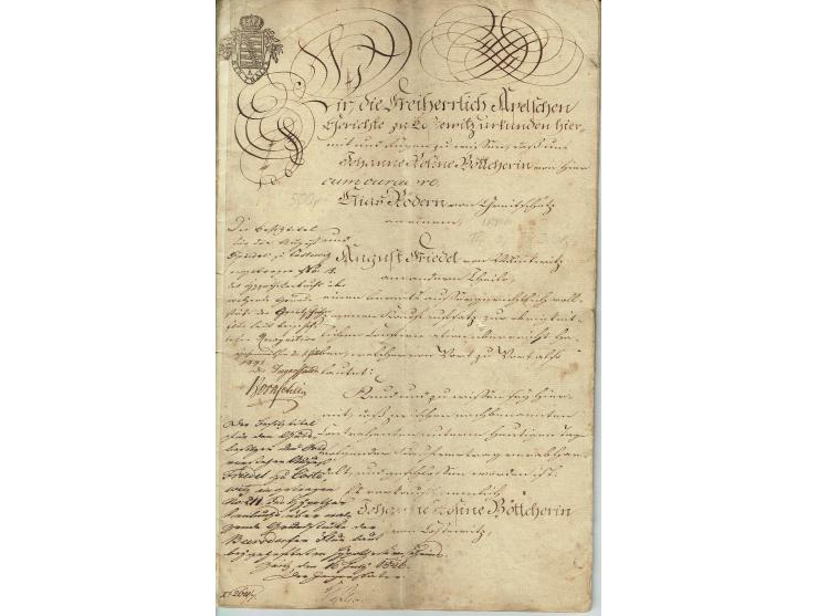 FISKAL-DOKUMENTE: 1682/1872, umfangreiche Forschungssammlung mit fast 290 Stempelpapieren mit vielen Seltenheiten bzw. Unikat