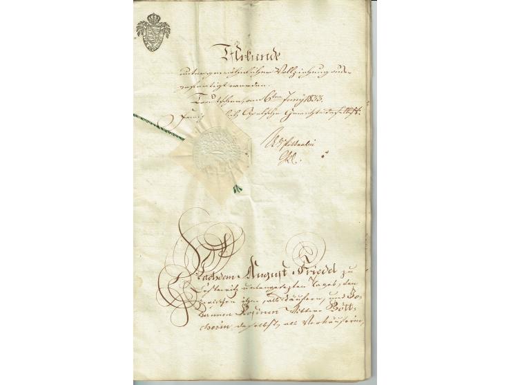 FISKAL-DOKUMENTE: 1682/1872, umfangreiche Forschungssammlung mit fast 290 Stempelpapieren mit vielen Seltenheiten bzw. Unikat