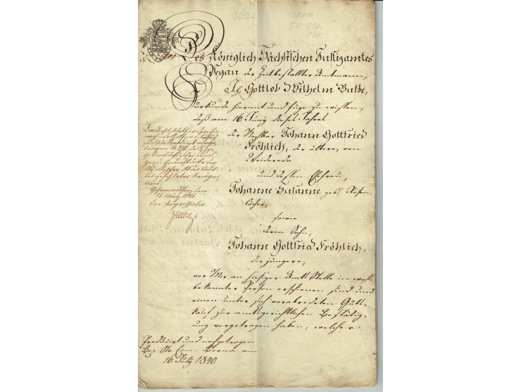 FISKAL-DOKUMENTE: 1682/1872, umfangreiche Forschungssammlung mit fast 290 Stempelpapieren mit vielen Seltenheiten bzw. Unikat