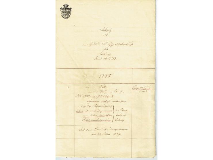 FISKAL-DOKUMENTE: 1682/1872, umfangreiche Forschungssammlung mit fast 290 Stempelpapieren mit vielen Seltenheiten bzw. Unikat