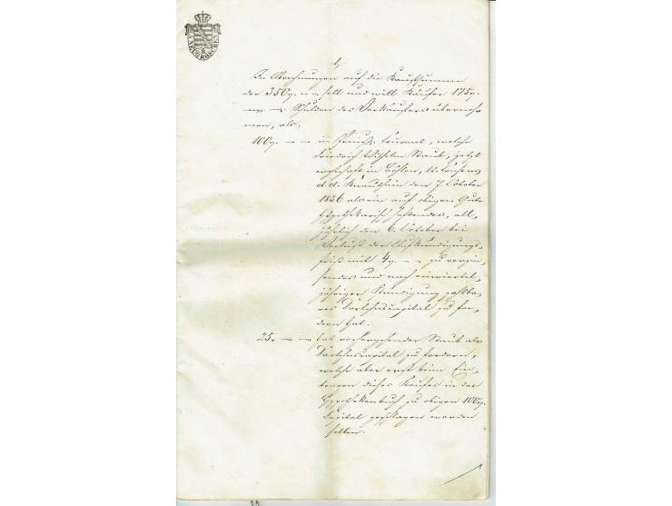 FISKAL-DOKUMENTE: 1682/1872, umfangreiche Forschungssammlung mit fast 290 Stempelpapieren mit vielen Seltenheiten bzw. Unikat