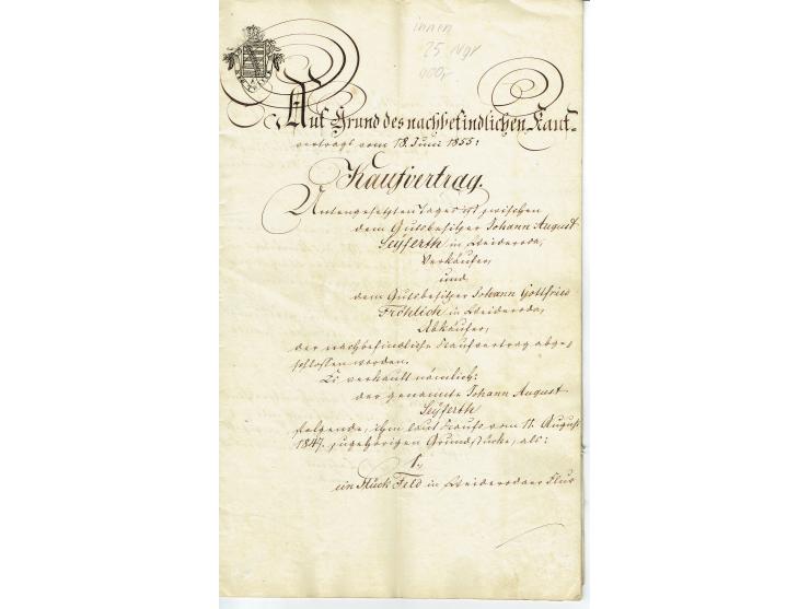 FISKAL-DOKUMENTE: 1682/1872, umfangreiche Forschungssammlung mit fast 290 Stempelpapieren mit vielen Seltenheiten bzw. Unikat