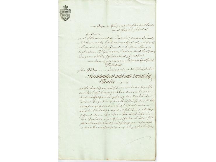 FISKAL-DOKUMENTE: 1682/1872, umfangreiche Forschungssammlung mit fast 290 Stempelpapieren mit vielen Seltenheiten bzw. Unikat