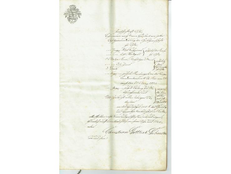 FISKAL-DOKUMENTE: 1682/1872, umfangreiche Forschungssammlung mit fast 290 Stempelpapieren mit vielen Seltenheiten bzw. Unikat