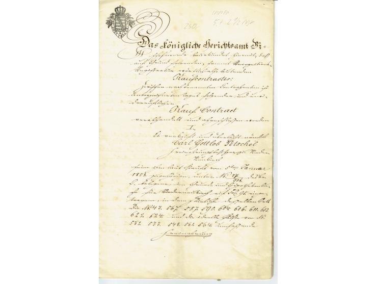 FISKAL-DOKUMENTE: 1682/1872, umfangreiche Forschungssammlung mit fast 290 Stempelpapieren mit vielen Seltenheiten bzw. Unikat