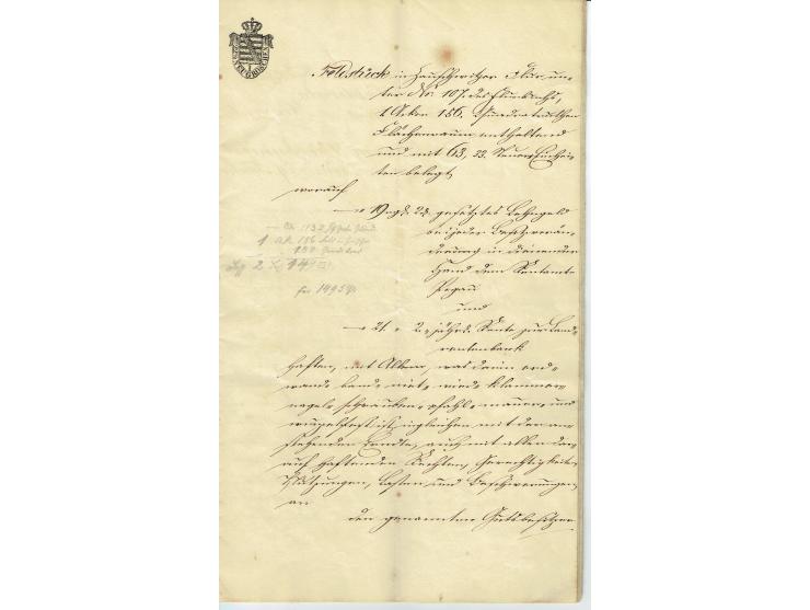 FISKAL-DOKUMENTE: 1682/1872, umfangreiche Forschungssammlung mit fast 290 Stempelpapieren mit vielen Seltenheiten bzw. Unikat