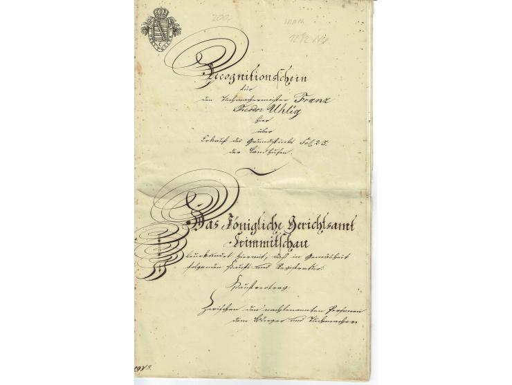 FISKAL-DOKUMENTE: 1682/1872, umfangreiche Forschungssammlung mit fast 290 Stempelpapieren mit vielen Seltenheiten bzw. Unikat