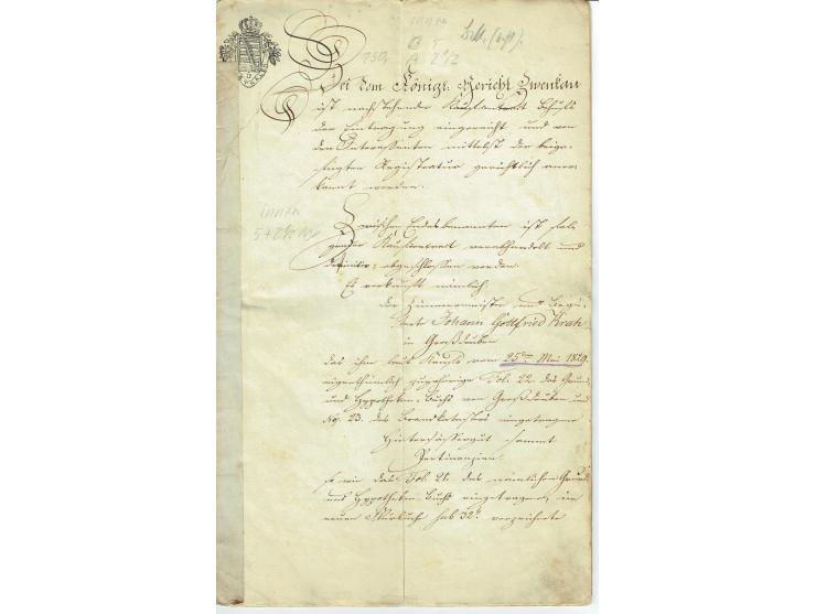 FISKAL-DOKUMENTE: 1682/1872, umfangreiche Forschungssammlung mit fast 290 Stempelpapieren mit vielen Seltenheiten bzw. Unikat