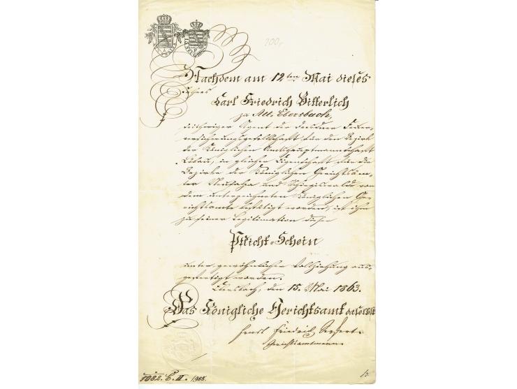 FISKAL-DOKUMENTE: 1682/1872, umfangreiche Forschungssammlung mit fast 290 Stempelpapieren mit vielen Seltenheiten bzw. Unikat