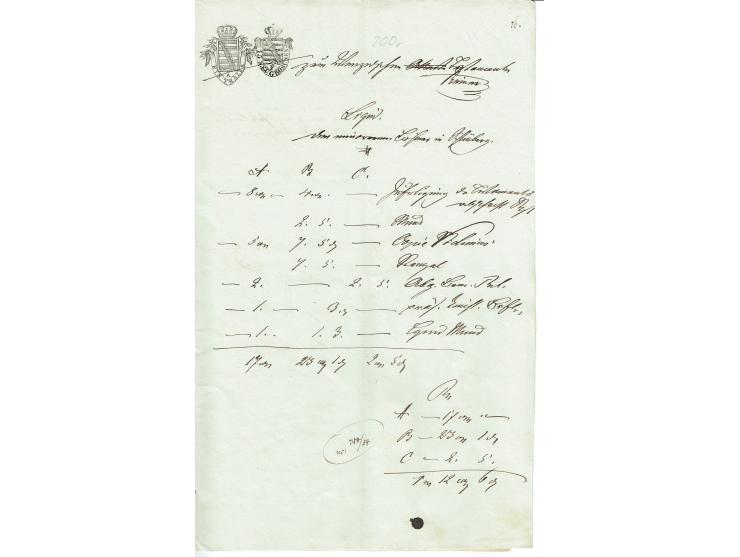 FISKAL-DOKUMENTE: 1682/1872, umfangreiche Forschungssammlung mit fast 290 Stempelpapieren mit vielen Seltenheiten bzw. Unikat