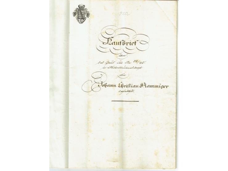FISKAL-DOKUMENTE: 1682/1872, umfangreiche Forschungssammlung mit fast 290 Stempelpapieren mit vielen Seltenheiten bzw. Unikat