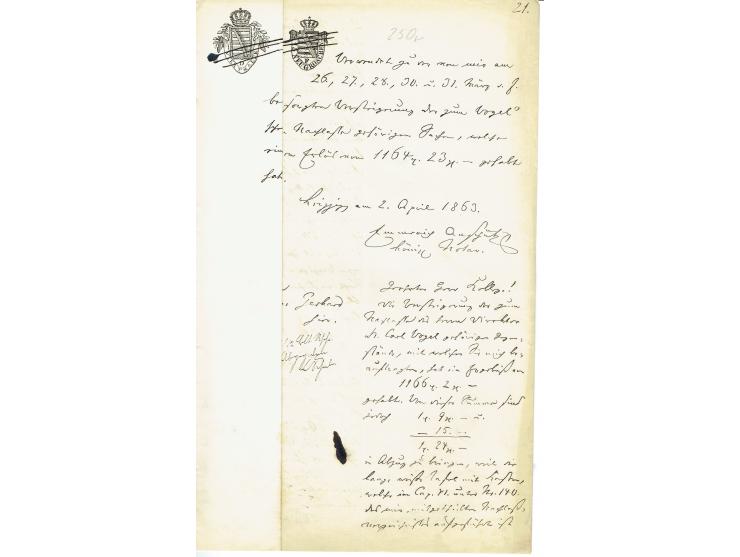 FISKAL-DOKUMENTE: 1682/1872, umfangreiche Forschungssammlung mit fast 290 Stempelpapieren mit vielen Seltenheiten bzw. Unikat