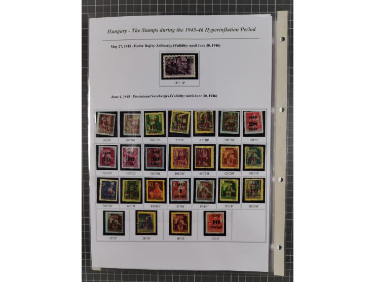1945/46, exhibition collection “The stamps during the 1945-46 Hyperinflation Period” with stamps and around 210 covers, cards