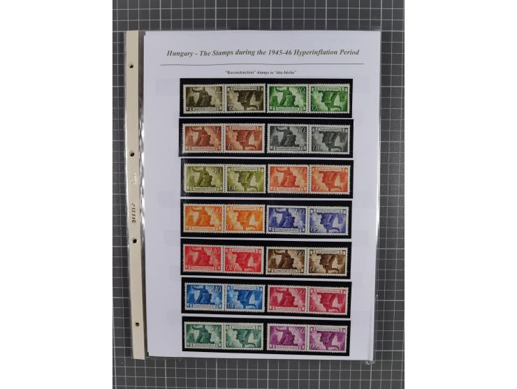 1945/46, exhibition collection “The stamps during the 1945-46 Hyperinflation Period” with stamps and around 210 covers, cards