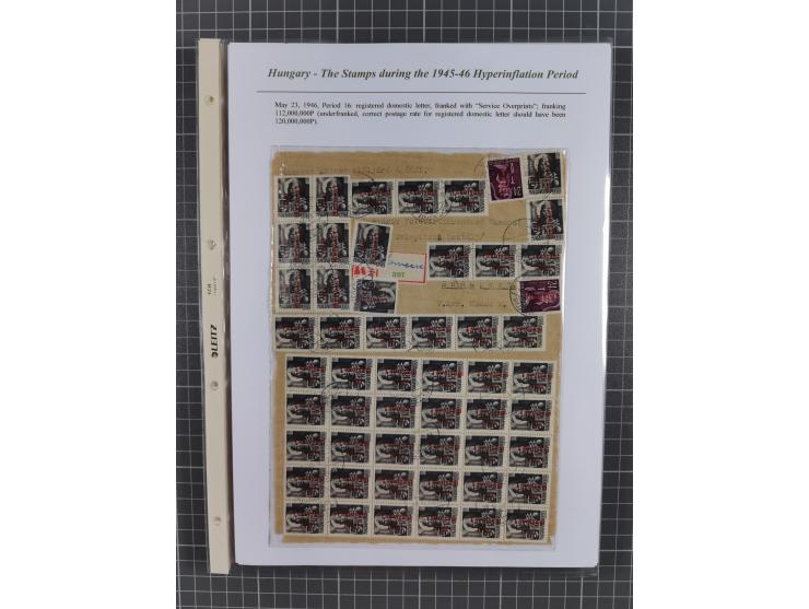 1945/46, exhibition collection “The stamps during the 1945-46 Hyperinflation Period” with stamps and around 210 covers, cards