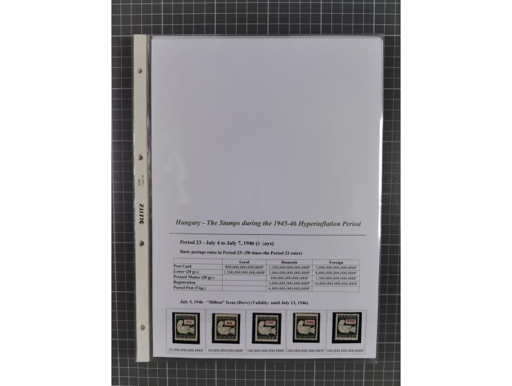 1945/46, exhibition collection “The stamps during the 1945-46 Hyperinflation Period” with stamps and around 210 covers, cards