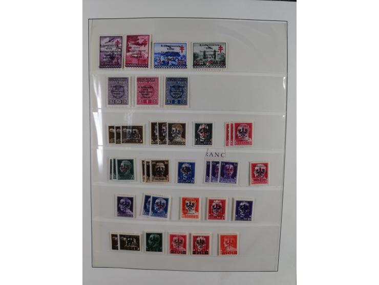 1944, meist ungebraucht/postfrische Sammlung mit wenigen Belegen, dazu netter Teil italienische Besetzung Laibach mit Briefen