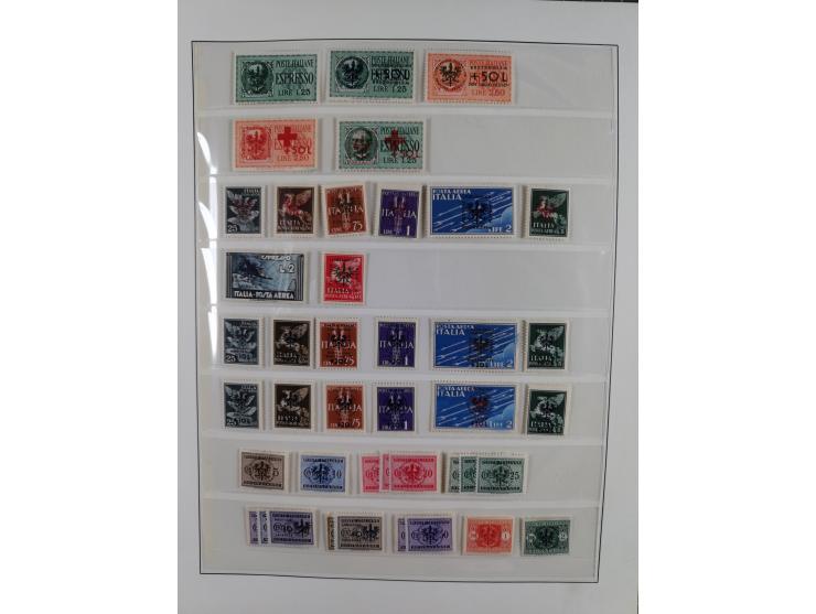 1944, meist ungebraucht/postfrische Sammlung mit wenigen Belegen, dazu netter Teil italienische Besetzung Laibach mit Briefen