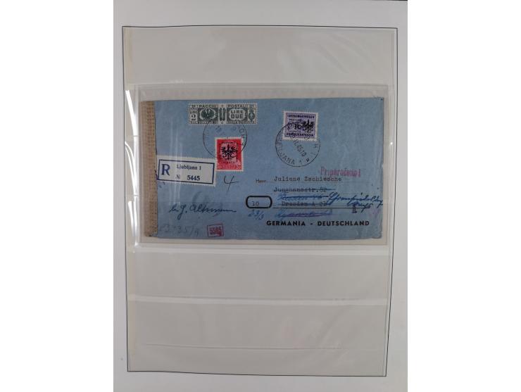 1944, meist ungebraucht/postfrische Sammlung mit wenigen Belegen, dazu netter Teil italienische Besetzung Laibach mit Briefen