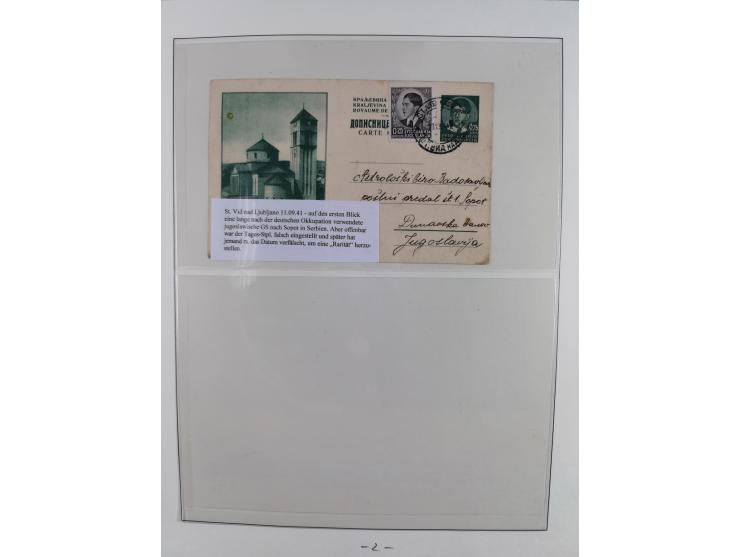 1944, meist ungebraucht/postfrische Sammlung mit wenigen Belegen, dazu netter Teil italienische Besetzung Laibach mit Briefen