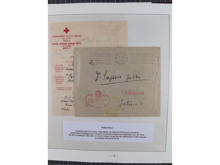 1944, meist ungebraucht/postfrische Sammlung mit wenigen Belegen, dazu netter Teil italienische Besetzung Laibach mit Briefen
