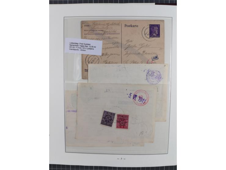 1944, meist ungebraucht/postfrische Sammlung mit wenigen Belegen, dazu netter Teil italienische Besetzung Laibach mit Briefen